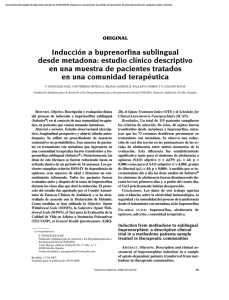 Inducción a buprenorfina sublingual desde metadona: estudio