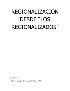 regionalización desde “los regionalizados”