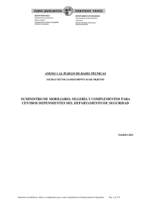 suministro de mobiliario, sillería y complementos para