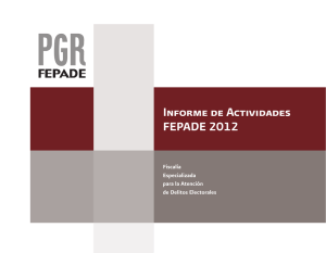 Informe de Actividades FEPADE 2012