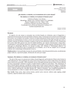 ¿Revolución o evolución, en el tratamiento de la caries dental?