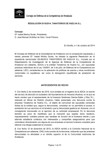 Consejo de Defensa de la Competencia de Andalucía Consejo de
