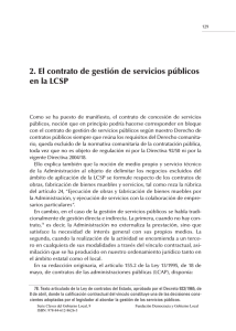 2. El contrato de gestión de servicios públicos en la LCSP