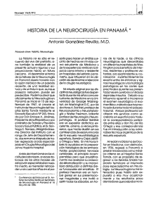 HISTORIA DE LA NEUROCIRUGíA EN PANAMÁ *
