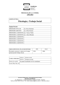 Programa 2014 PSICOLOGIA Y TS
