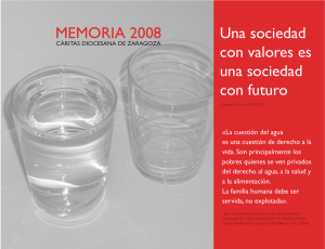 Memoria 2008  - Cáritas Diocesana de Zaragoza