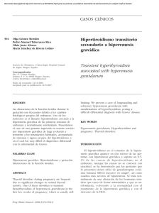 CASOS CLÍNICOS Hipertiroidismo transitorio secundario a