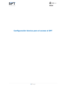 Configuración técnica para el acceso al SPT