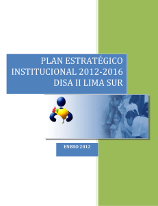 PLAN ESTRATÉGICO INSTITUCIONAL 2012