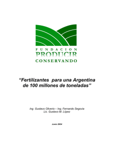 “Fertilizantes para una Argentina de 100 millones de toneladas”