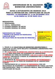 Certificado de Salud - Universidad de El Salvador