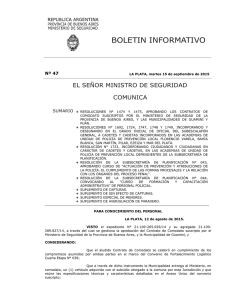 Nº 47 - Ministerio de Seguridad Provincia de Buenos Aires