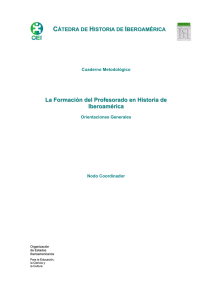 La formación del profesorado en Historia de Iberoamérica