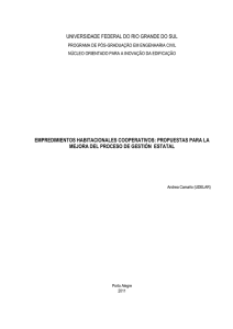 Empredimientos habitacionales cooperativos: propuestas para la