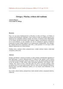 Ortega y Marías, críticos del realismo