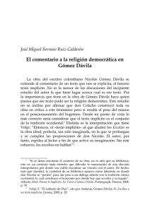 El comentario a la religión democrática en Gómez Dávila - E