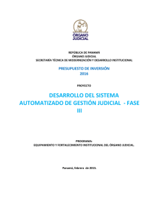 desarrollo del sistema automatizado de gestión judicial