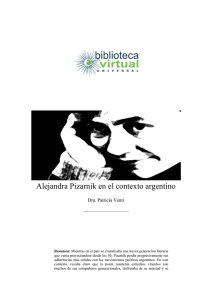 Alejandra Pizarnik en el contexto argentino