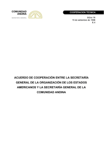 acuerdo de cooperación entre la secretaría general de la