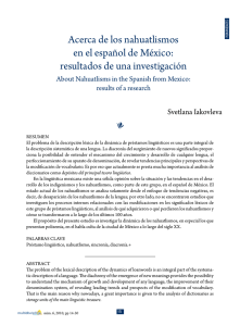 Acerca de los nahuatlismos en el español de México