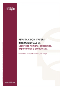 REVISTA CIDOB D`AFERS INTERNACIONALS 76. Seguridad