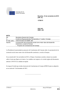 Declaración de Economía Social Consejo UE 2015