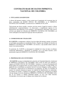 CONTRATO BASE DE DATOS IMPRENTA NACIONAL DE COLOMBIA