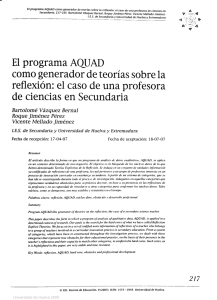 El programa AQUAD como generador de teorías sobre la reflexión