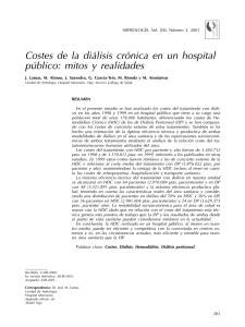 Costes de la diálisis crónica en un hospital público