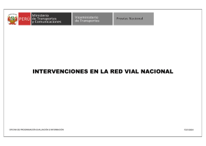 Intervenciones concluidas y en ejecución la Red Vial Nacional 2001