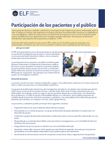 Participación de los pacientes y el público