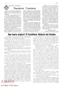 Una teoría original: El Castellano, dialecto del Catalán