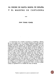 La Orden de Santa María de España y el maestre de Cartagena
