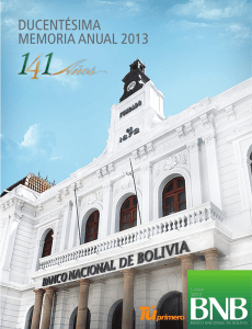 Memoria BNB 2013 - Banco Nacional de Bolivia