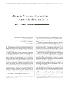 Algunas lecciones de la historia reciente de América Latina