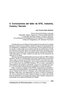 4. Conclusiones del taller de STIC, Indústria, Comerç i Serveis (José