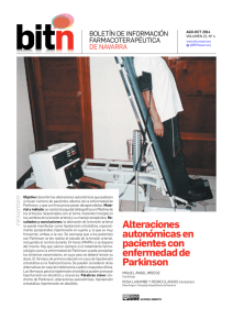 Alteraciones autonómicas en pacientes con enfermedad de Parkinson