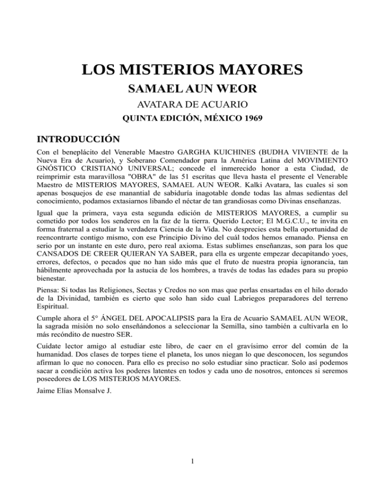 Los Misterios Mayores