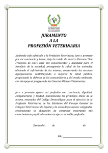 juramento a la profesión veterinaria - Colegio Oficial de Veterinarios
