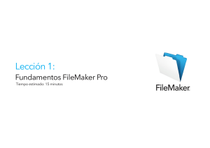 Lección 1: Fundamentos FileMaker Pro