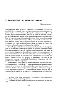 el federalismo y la unión europea