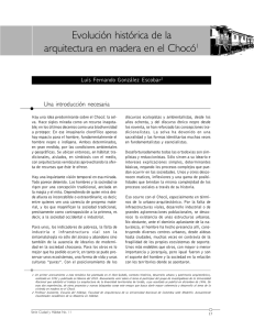 Evolución histórica de la arquitectura en madera en el Chocó1