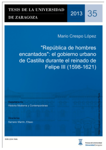 el gobierno urbano de Castilla durante el reinado de Felipe III