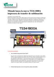 Mimaki lanza la nueva TS34-1800A impresora de transfer de