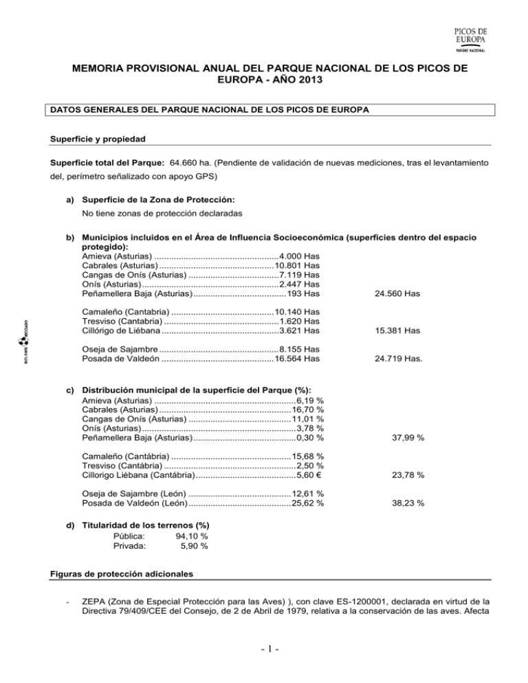 Memoria Anual De Actividades 2013