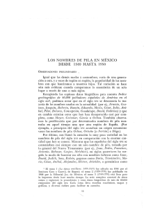 LOS NOMBRES DE PILA EN MÉXICO DESDE 1540 HASTA 1950