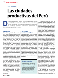 Las ciudades productivas del Perú