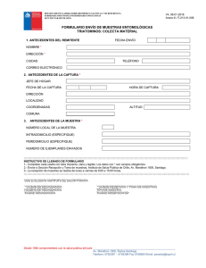 formulario envío de muestras entomológicas triatominos: colecta