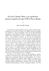 Don José Celestino Mutis y las expediciones botánicas españolas