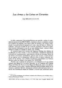 Las Artizas y las Letras en Cervantes